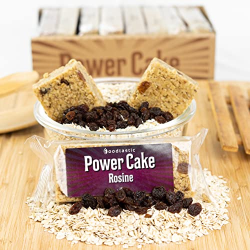Foodtastic Power Cake Rosine (10 x 120 g) | lekkere sappige haverrepen | handgemaakte Flapjack energierepen van havermout