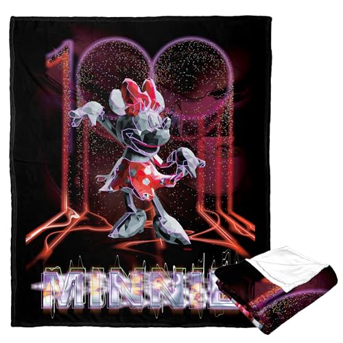Northwest Disney 100 Silk Touch Throw Blanket, 50" x 60", Minnie One Hundred