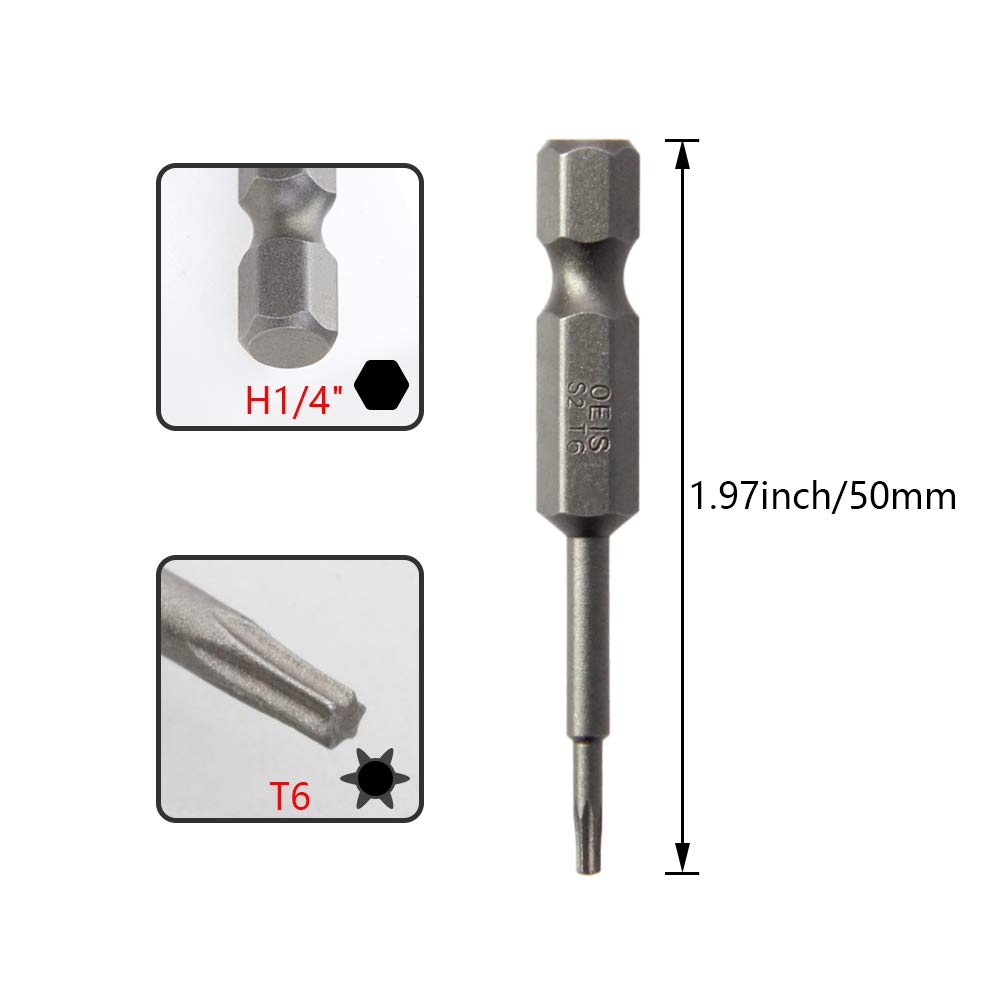 Utoolmart 10-teiliges Bitset H5 – Magnetische Sechskant-Bits, 1/4 Zoll, 100 Mm, S2-Stahl, Für Schraubendreher & Bohrmaschinen