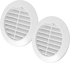 Vent Systems - 2 Pack 80mm Round Air Vent Cover with Slots - White - Air Vent Cover - Built-in Insect Protection - HVAC Air Vents for Bathroom