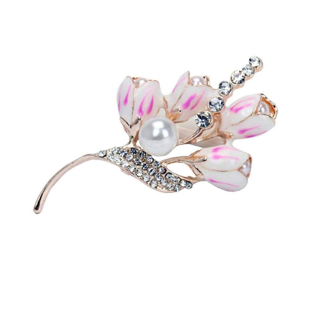 Broche de Flores de Perlas de Diamantes, Broche de Diamantes de imitación de Cristal, joyería, Vestido, Bufanda, Chal, Accesorios