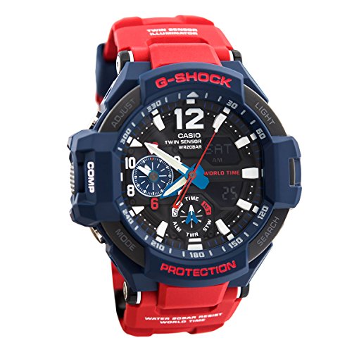 Image of Casio Men's G-Shock GA1100-2A Red Resin Quartz Sport Watch inch