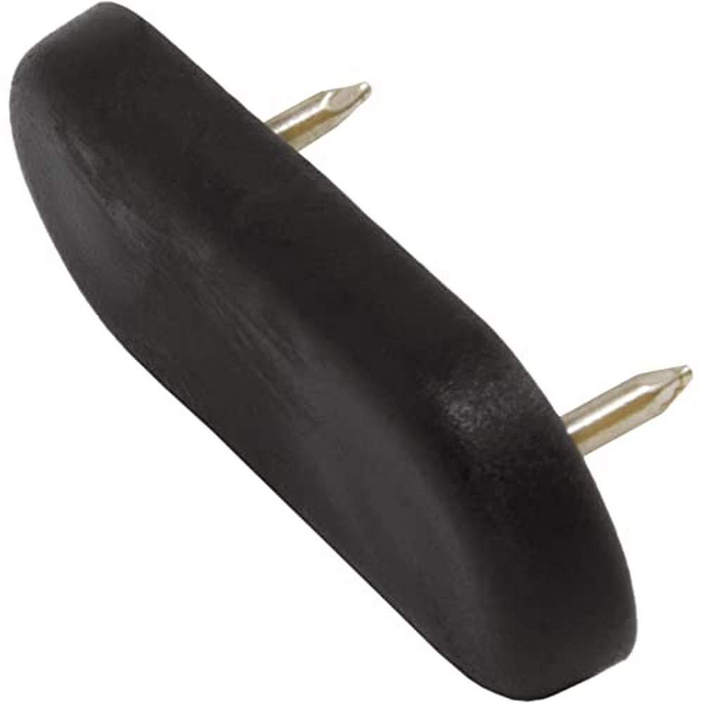 Adsamm PG-2N-BL-1844-100 PG-2N-BL-1844 100 x ślizgacze z tworzywa sztucznego z gwoździami, czarne, 18 x 44 mm