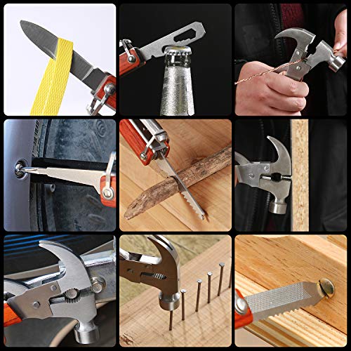 AUTODECO Car Roadside Emergency Kit- Multipurpose Emergency Pack Car, with 13.5FT Jumper Cables, Tow Strap, Hammer Multi Tool, Etc - Thumbnail 3