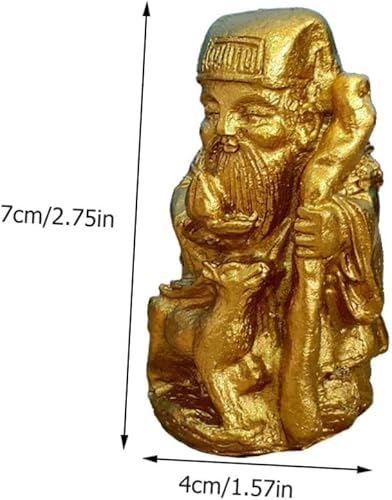Miniatura 9 de SAFIGLE 2 unids Dios de la riqueza Fengshui Decoración de la riqueza Caishen Figura CAI Shen Statu Mascota Arte Estatua China Regalo de la Riqueza