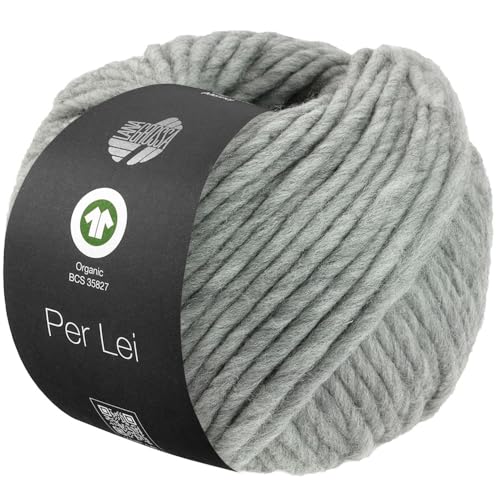 LANA GROSSA Per Lei GOTS | Klassisches Merino-Dochtgarn, GOTS zertifiziert | Handstrickgarn aus 100% Schurwolle | 50g Wolle zum Stricken & Häkeln | 60m Garn FB 7