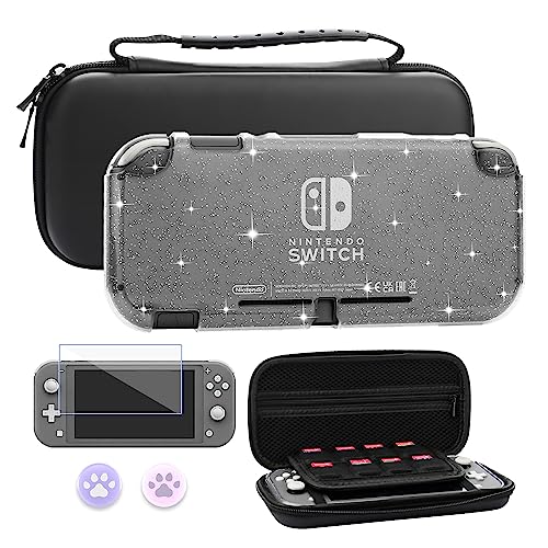 Étui de transport pour Nintendo Switch Lite avec coque rigide anti-choc et paillettes