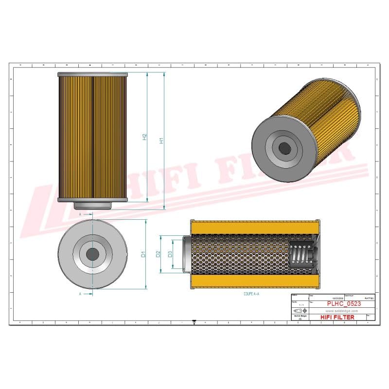 HIFI FILTRO SH 62321 Filtro Hidráulico - Compatible con Becker PTK 100 & LA PADANA ROTOR 7500