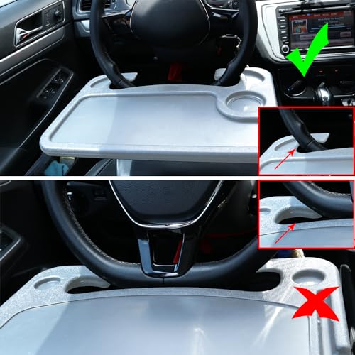 image for JUSTTOP Car Steering Wheel Desk for Laptop,Multipurpose Travel Car Acc