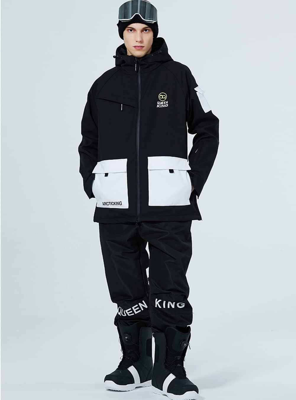HOTIAN] スノーボード ウェア メンズ レディース 上下セット スキー