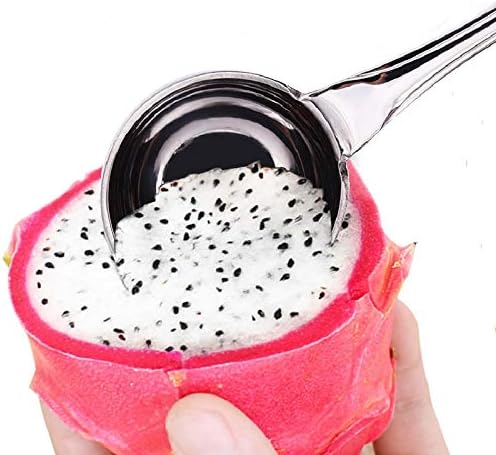 cfsz Tablespoon New Coffee Sugar Scoops Thicken Stainless Steel Tablespoon Cake Baking Flour Watermelon Spoon Ice Cream Tools(A)