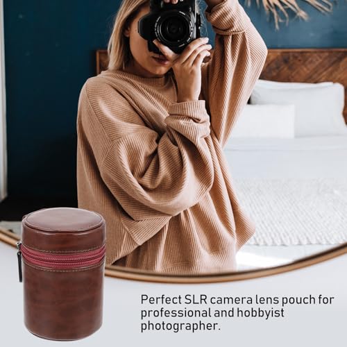 Bolsa para lentes de cámara con diseño elegante en material PU 5