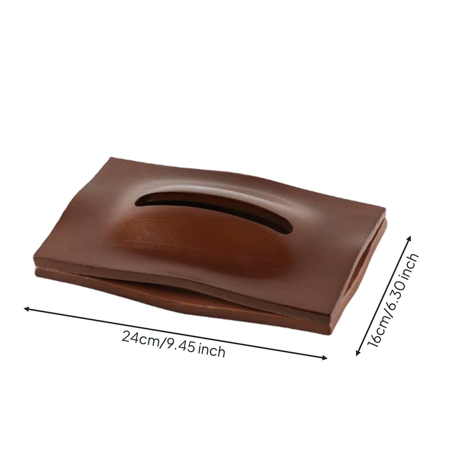 Baoblaze Porta Fazzoletti di Carta Porta Fazzoletti Scatola Dispenser Contenitore Rettangolare Estetica Calda Spigoli Arrotondati Materiale Composito Adatto, No Wood Grain