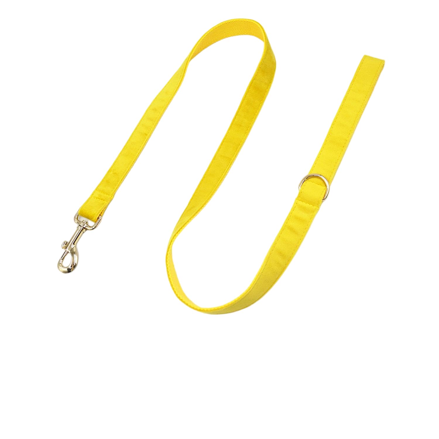 Dog Leash with Metal Clip, Multiple Colors, Width 0.82 inches, Length 3.9 feet, in the Same Color as the Collar(Lemon, Match M/L/XL Size Collar)