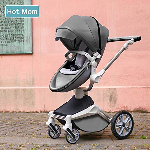 hot mom pushchair 2018 3 in 1 travel system with 360 rotation function grey