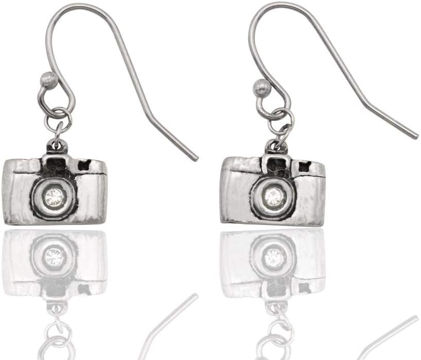 quan jewelry Cute Vintage Camera Miniature Jewelry for Women, Photography Gifts