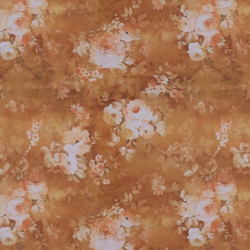 Image of Cloth Fusion Cotton Feel Pillow Covers Set of 2 with Envelope Closure (17X27 Inches, Copper Flora)