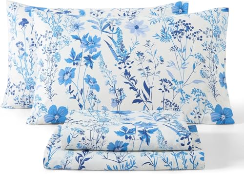Parure de lit floral ultra douce et infroissable avec grands bonnets - 8