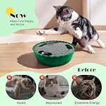 Pawaboo Interactive Cat Toy with Running Mouse, Electronic Motion Cat Toy Automatic Teaser for Indoor Cats, Pop and Play Hide Seek Cat Toys Hunting Mouse for Pet Cat Kitten Play Fun Exercise, Green - Image 3