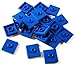 Produktbild LEGO 20 Stück Fliese 2x2 Noppen mit Knopf in der Mitte in blau.