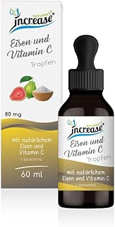Liposomale Eisen und Vitamin C Tropfen hochdosiert - (2400mg pro Packung) 80mg Eisen und Vitamin C pro Tagesdosis - MCT Öl - Hohe Bioverfügbarkeit