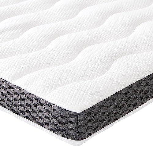 Amazon Basics Comfort Memory foam Topper Single White 90 x 190 x 7 cm