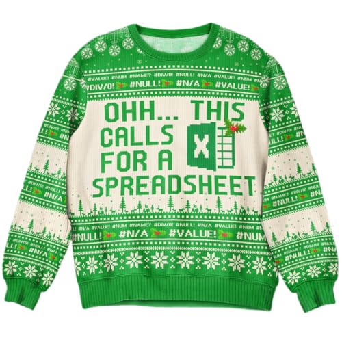 Ugly Sweater Gift for Man Woman Ugly Christmas Birthday Sweatshirt Gift for Him Her Xmas Crewneck Gift