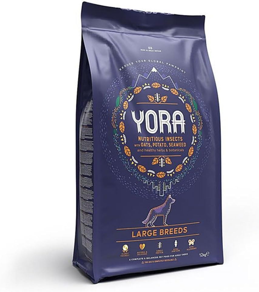 YORA PET FOODSInsect Protein Large Breed Adult Dry Dog Food - 12KG