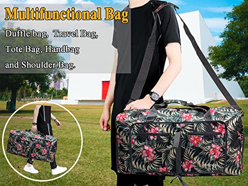 Image of Woogwin Travel Duffel Bag Large Foldable Waterproof Overnight Bag for Beach Swim Bags Pool Sports Gym