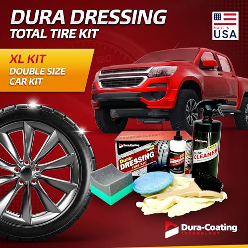 Dura-Dressing XL Total Tire Kit - Double Size Car Kit - Tire Dressing, Cleaning and Restoration Kit for Cars - High Gloss Coating to Renew and Protect Your Tires - Made in USA - Image 3