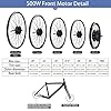 Kit de Conversion Velo Électrique Roue Avant, 36V 250W 500W Kit de Conversion Velo Électrique Roue Avant, Moyeu de Roue de Conversion,36V500W-26 #4