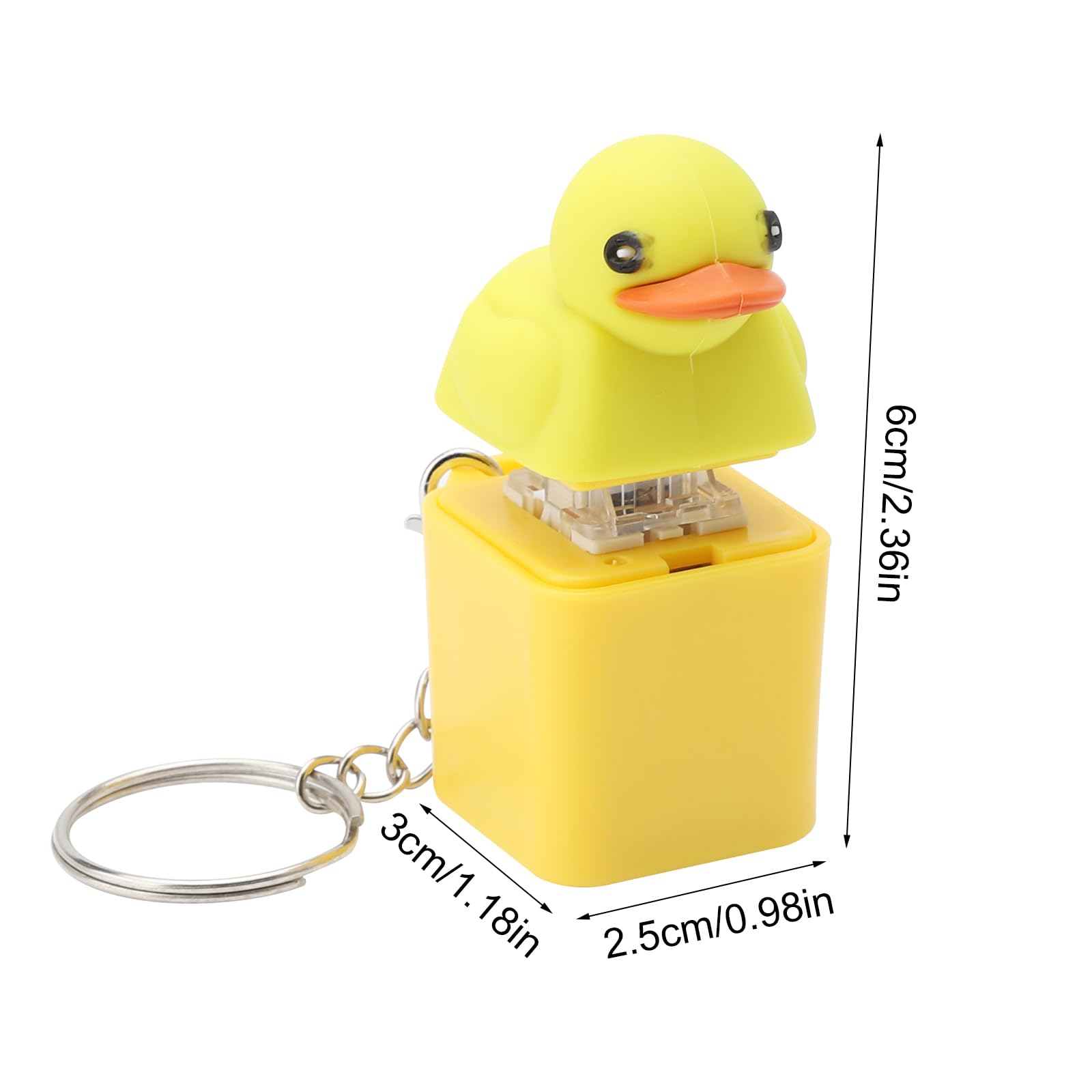 Sleutelhanger - Röntgenfoto van een bad eend - Plastic - Rond - Uitdeelcadeautjes