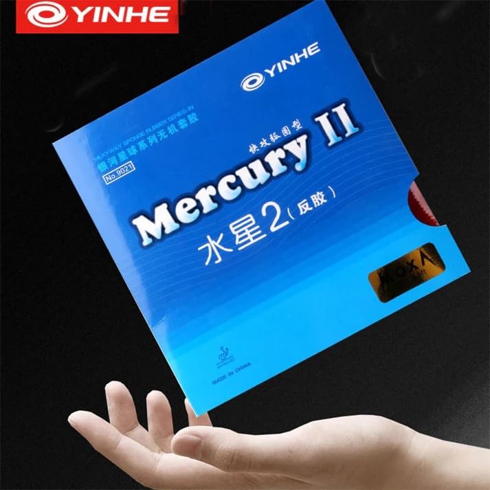 Yinhe Mercury 2 Table Tennis Rubber – High Control & Spin, Tacky Surface, Ideal for Allround & Offensive Play, 2.2 mm (Red) 4