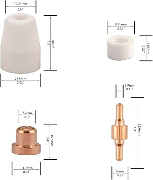 150pcs PT-31 Air Plasma Cutting Nozzle Electrode Consumables Fit CUT-40 CUT-50D CT-312