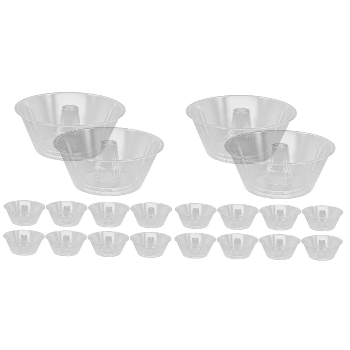 minkissy 2sets Combined Beverage Cup Bowl Portable Food Bowl Convenient Snack 10pcs*2