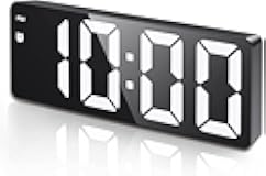 AMIR Digital Alarm Clock, [Upgraded Version] LED Clock for Bedroom, Electronic Desktop Clock with Type-C Port,Adjustable Brightness,DST,Snooze,12/24H Display for Home,Office