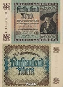 Prophila 5000 Mark Banknote Deutsches Reich 1922