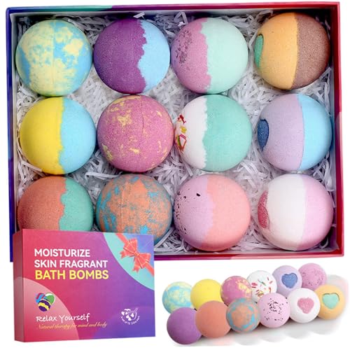 Kit de bombes de bain 12 pièces hydratantes au sel de mer naturel