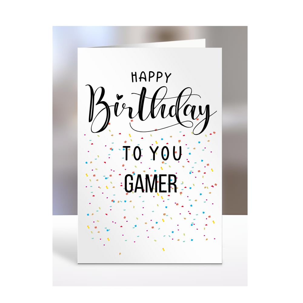 Happy Birthday To You Gamer Card, Gifts for Men, Women, Presents for Man, Woman or Person, Greetings Card, Funny, Joke, Silly, Gag, A5-127a_179