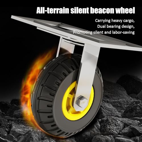 Chariot à plateforme pliable avec roues silencieuses et structure acier