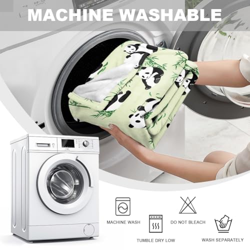 Panda Blanket Throw, Cartoon Cute Blanket Gift for Kids Soft Warm Fuzzy Throw Blankets Kids or Adults for Crib Bed Couch Chair Four Seasons Living Room Travel Outdoor - Cosy Home Interiors Panda Blanket Throw, Cartoon Cute Blanket Gift for Kids Soft Warm Fuzzy Throw Blankets Kids or Adults for Crib Bed Couch Chair Four Seasons Living Room Travel Outdoor - Image 4