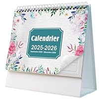 AEYAKA Calendriers de Bureau 2025 2026 Calendriers Septembre 2025 à Décembre 2026, 20 x 20,5 cm Français A06