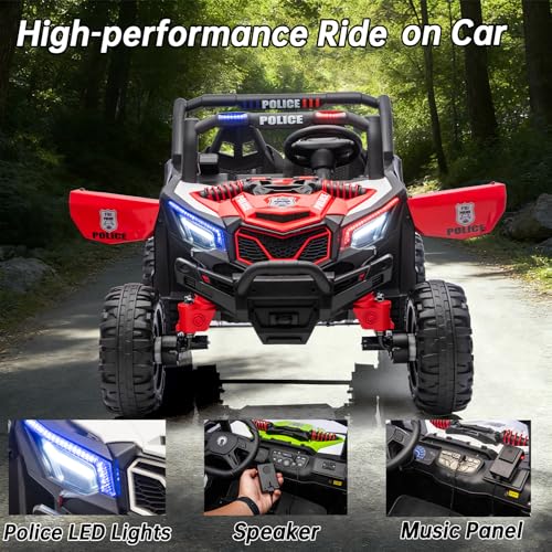 Image of Kid Police 4WD UTV 24V Ride On Toys for Big Kids 2 Seater Ride On Toys Kids