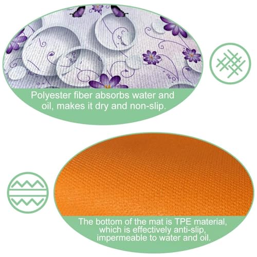 Alfombrillas de cocina estampadas con base antideslizante VAPOKF 6