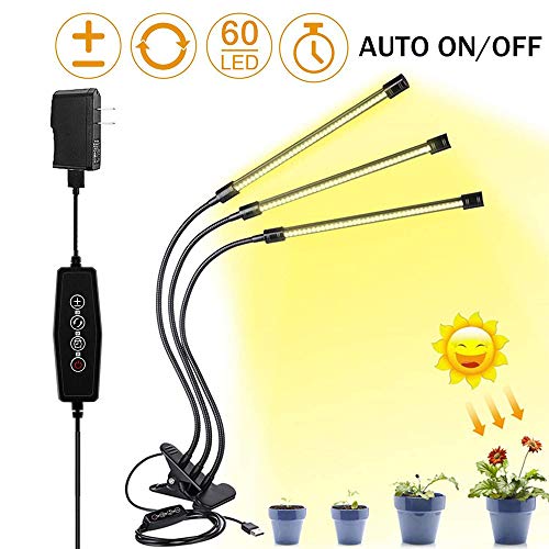 60LED Full Spectrum Plant Growth Lamp Yellow Light Clip Plant Light Sunlight For Indoor Plants, Vegetables And Flowers