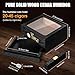 Tesonway Cigar Humidor, Cedar Wood Humidor Cigar Box, Glass Top Desktop Humidor with Front Hygrometer, Humidifier, Divider, Accessories Drawer and Combination Lock, Cigar Gifts for Men (Black)