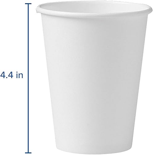 Miniatura 3 de OLO 412WN-2050 taza caliente de papel de poliéster de una cara, 12 onzas Capacidad, color blanco