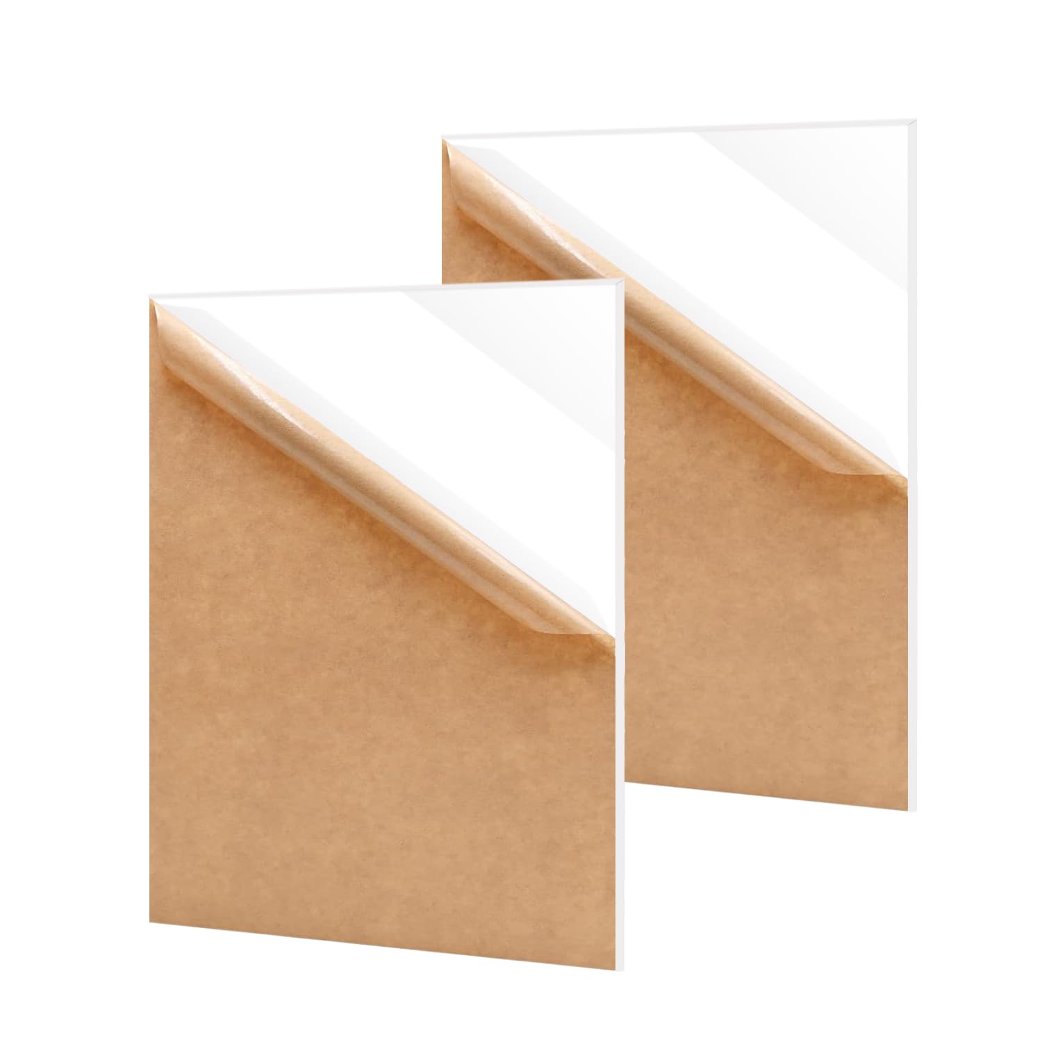 Eszeoee 2 Pack 8'' x 12'' Opaque White Acrylic Sheet, 3mm Thick Acrylic Plexiglass Boards for Laser Cutting and DIY Craft Projects