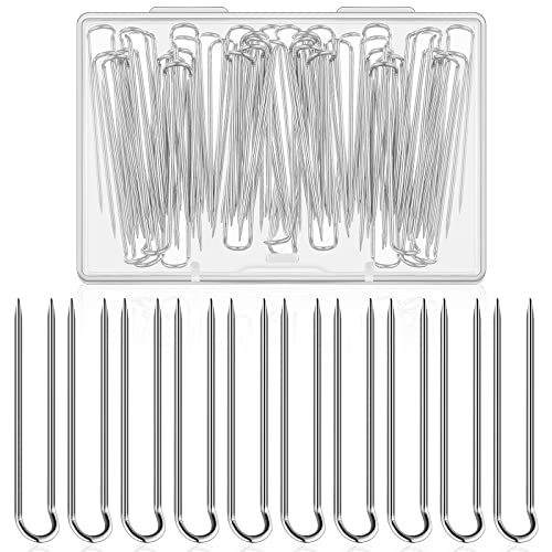 50 Pieces Sewing U-Pins Fork Pins Needlecrafts Pins Double Blocking Pins Stainless Steel Sewing Pins Multipurpose Straight Pins For Sewing Jewelry Display Home Decor (1.77 Inch Long) #TOP6