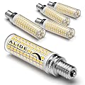 ALIDE E12 100W Dimmable Candelabra LED Light Bulbs Equivalent, Natural White 4000K,1000 Lumen C7 T6 Dimmable E12 10W LED Chandelier Bulbs for Ceiling Fan Pendant Salt Lamp,5 Pack